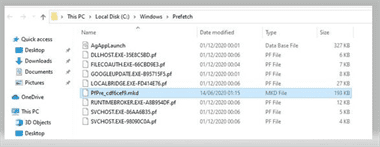 Windows-prefetch-folder