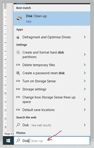 search-for-Disk-Clean-up-App