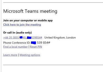Join Microsoft Teams Meeting By Phone