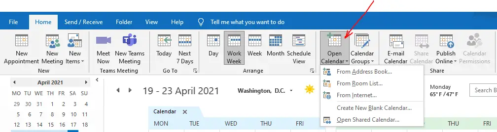 Adding calendars to view