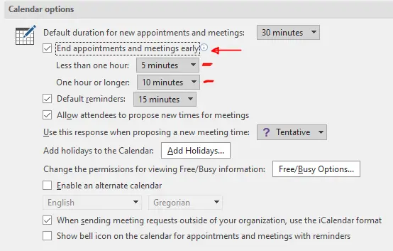 End appointments and meetings early