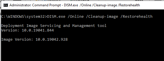 Running the Dism Online Command