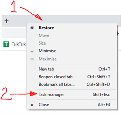 Right Click in Browser Header
