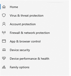 Windows security options to configure