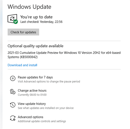 Windows updates