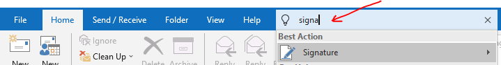 accessing outlook signatures - Change Signature in Outlook Windows 10