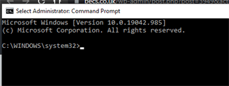 command prompt as admin