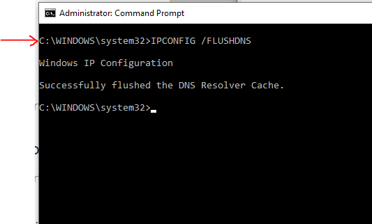 IPconfig flush DNS Cache