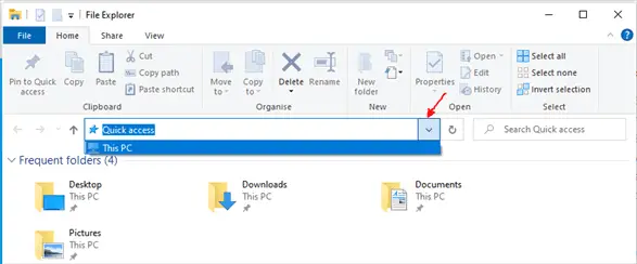 File Explorer - Quick access - This PC