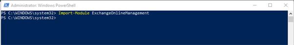 Import-Module ExchangeOnlineManagement