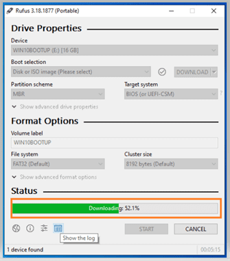 Rufus - Select Windows 11 ISO downloading