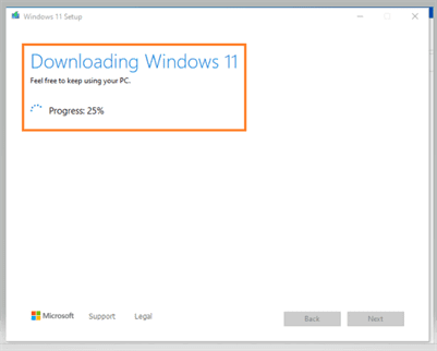 Windows 11 Media creation tool downloading Windows 11 file