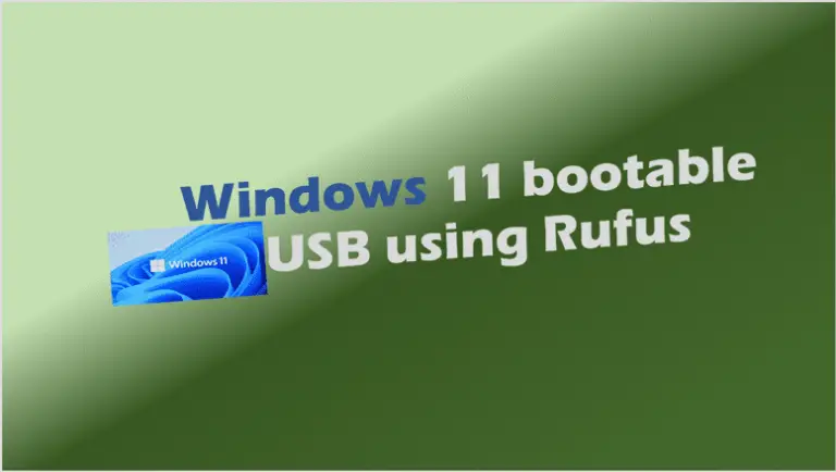 Windows 11 bootable USB Rufus