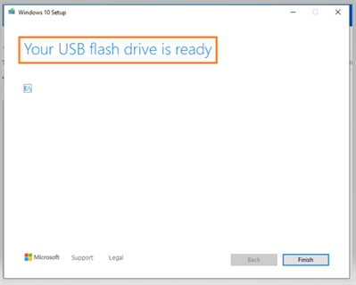 your USB flash drive is ready