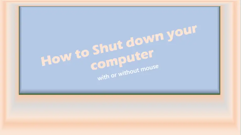 5 easy ways on How to shut down computer