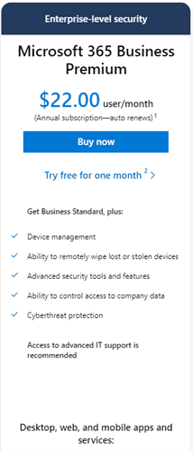 Microsoft 365 Business premium 1