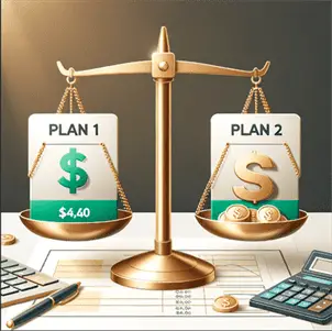 Price Comparison - Plan 1 vs Plan 2