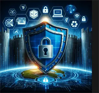 Secure Digital Environment Highlighting Microsoft 365 Business Premium Features