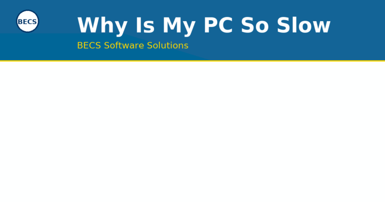 why Is my windows pc so slow