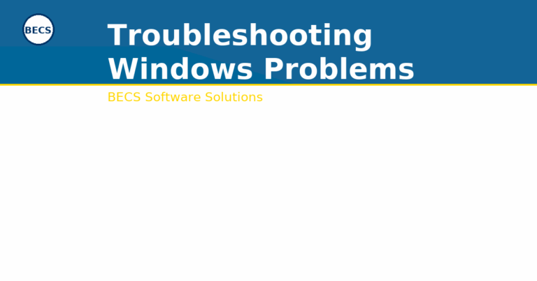 troubleshooting windows problems