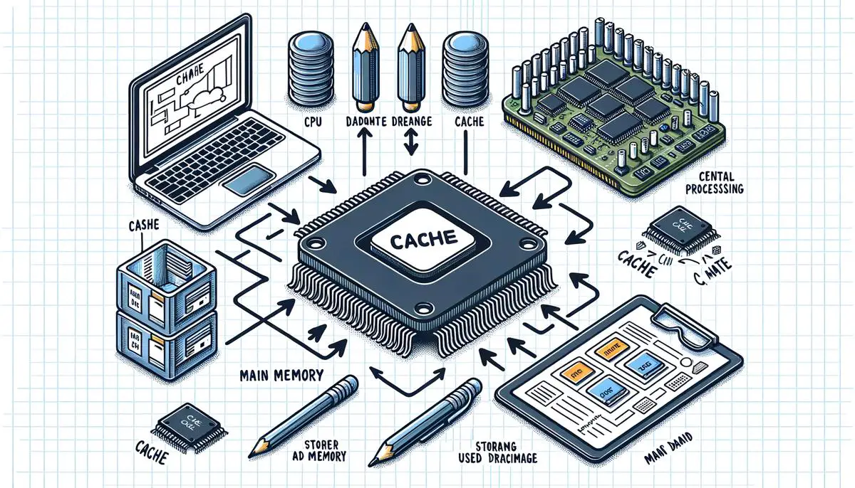 Illustration of the concept of cache in computing