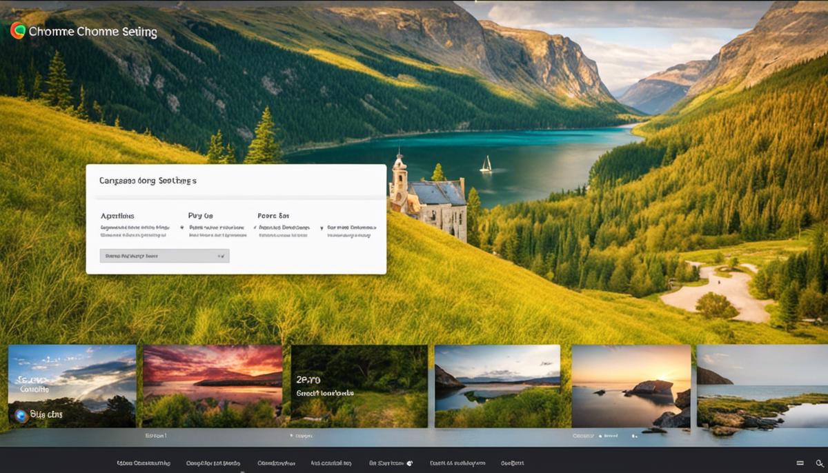 A screenshot of the Chrome browser settings page, displaying various options and subsections.