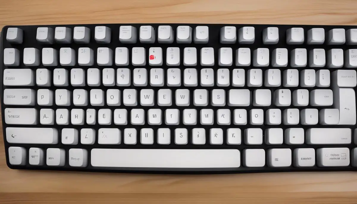 A keyboard with zoom shortcut keys highlighted